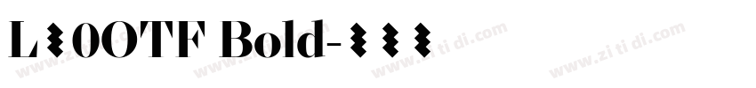 L告0OTF Bold字体转换
